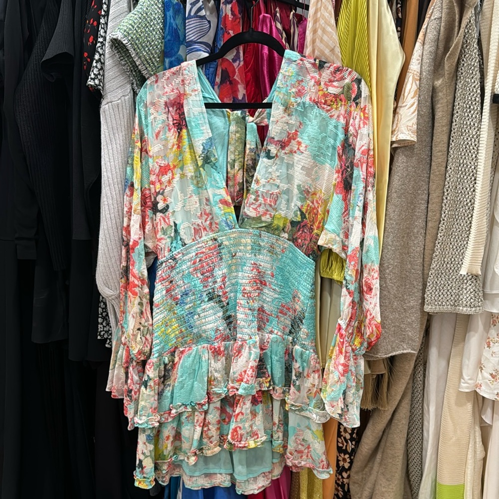 Hemant & Nandita floral mini dress